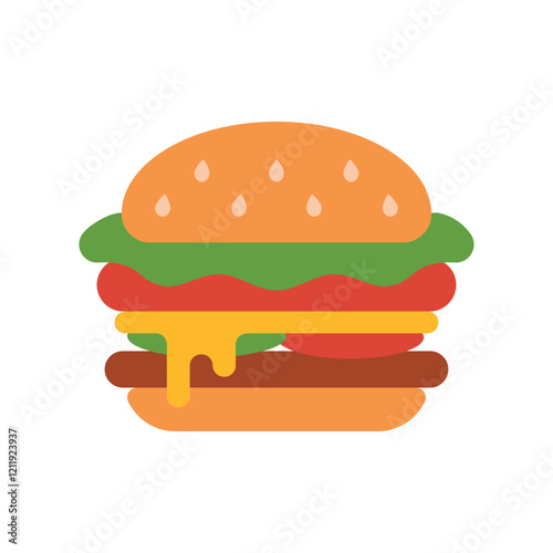 Beer drink and hamburger food icon with a crisp and elegant outline characterized by thin strokes and simplicity, offering versatile usage for web, app, or print media embracing minimalist trends