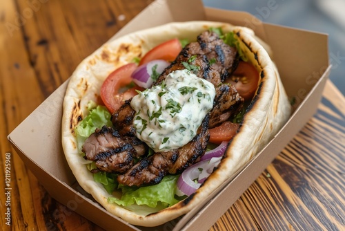 Traditional Greek gyros photo