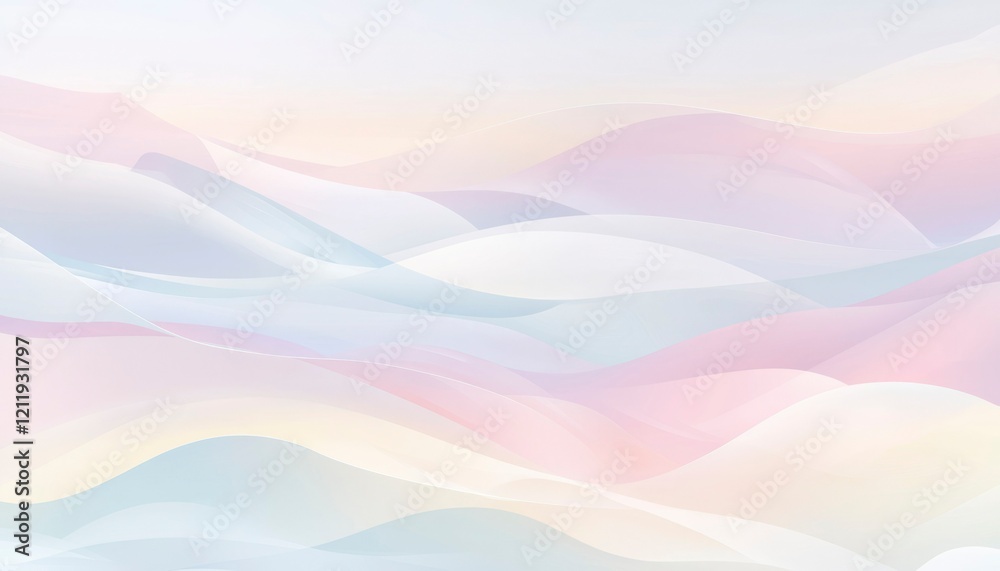 Fototapeta premium Pastel Wave Abstract Background Design