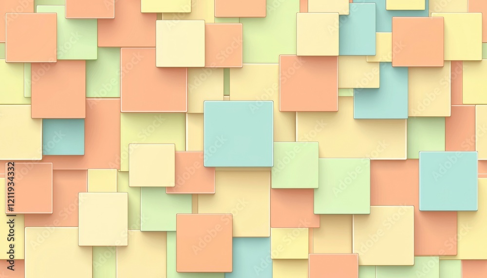 Abstract pastel squares overlapping design background Abstract pastel squares overlapping design background
