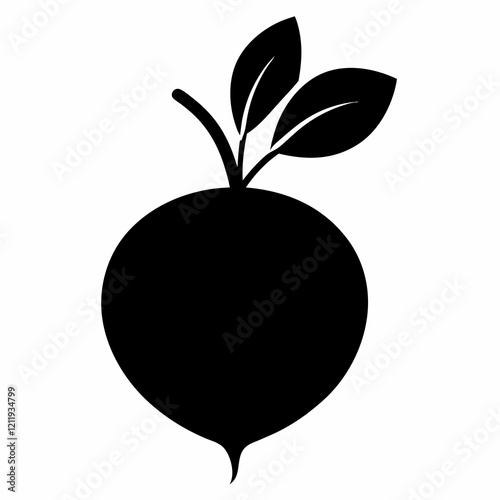 Radish Illustration Clean Vector Line Art