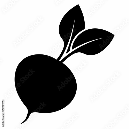 Radish Illustration Clean Vector Line Art