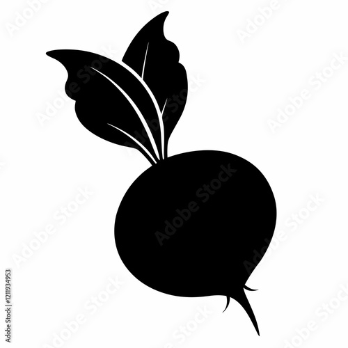 Radish Illustration Clean Vector Line Art