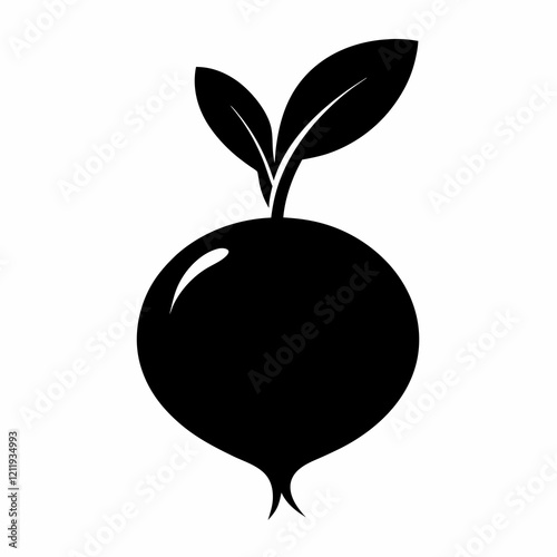 Radish Illustration Clean Vector Line Art