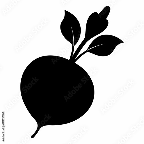 Radish Illustration Clean Vector Line Art