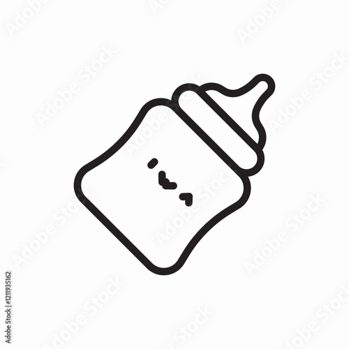 Baby bottle feeding milk icon vector sign