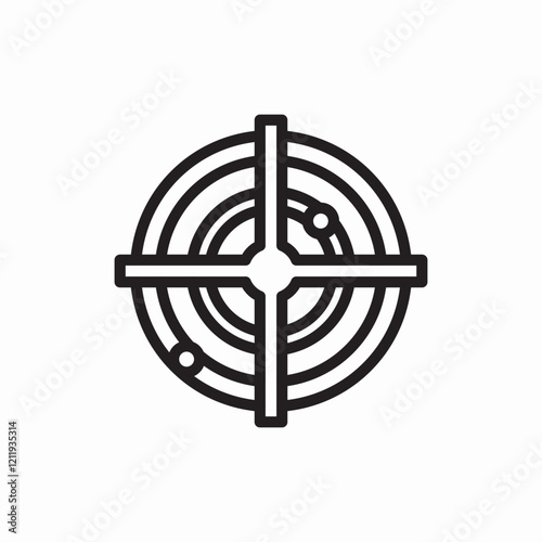 Target aim goal focus icon vector sign