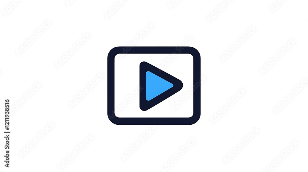 Minimalist Video Ad with Play Button Icon Minimalist Video Ad with Play Button Icon