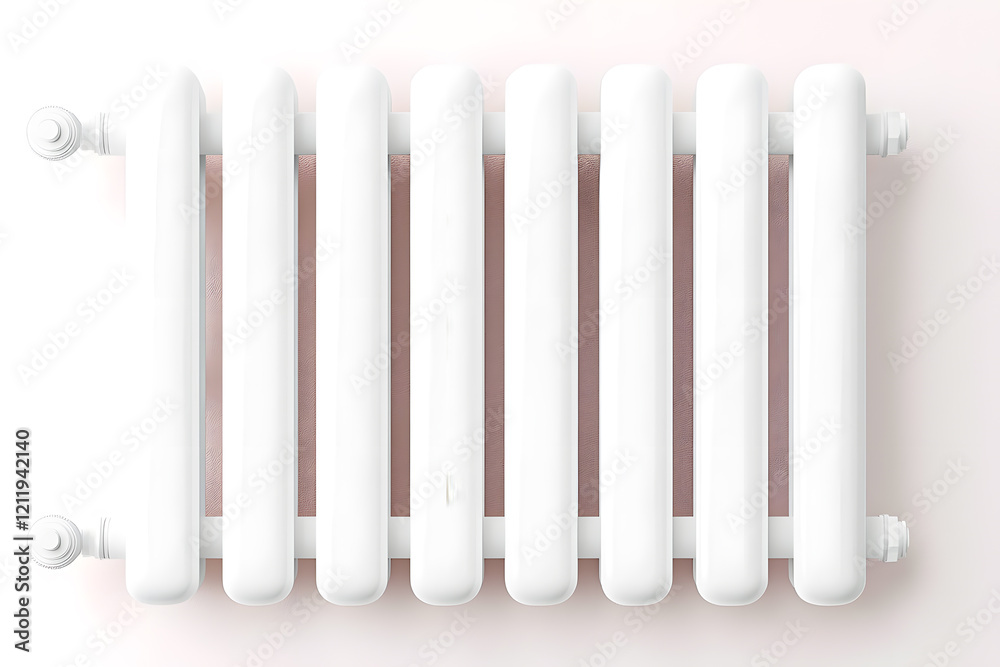 White modern radiator convector heating isolated on white background White modern radiator convector heating isolated on white background
