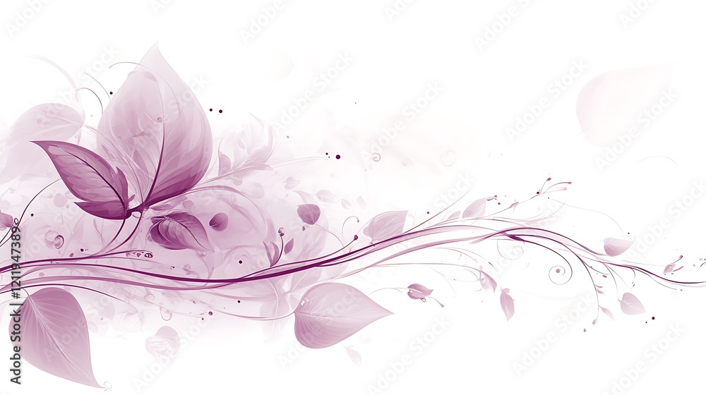 Delicate Lavender Floral Design Artistic Illustration Delicate Lavender Floral Design Artistic Illustration