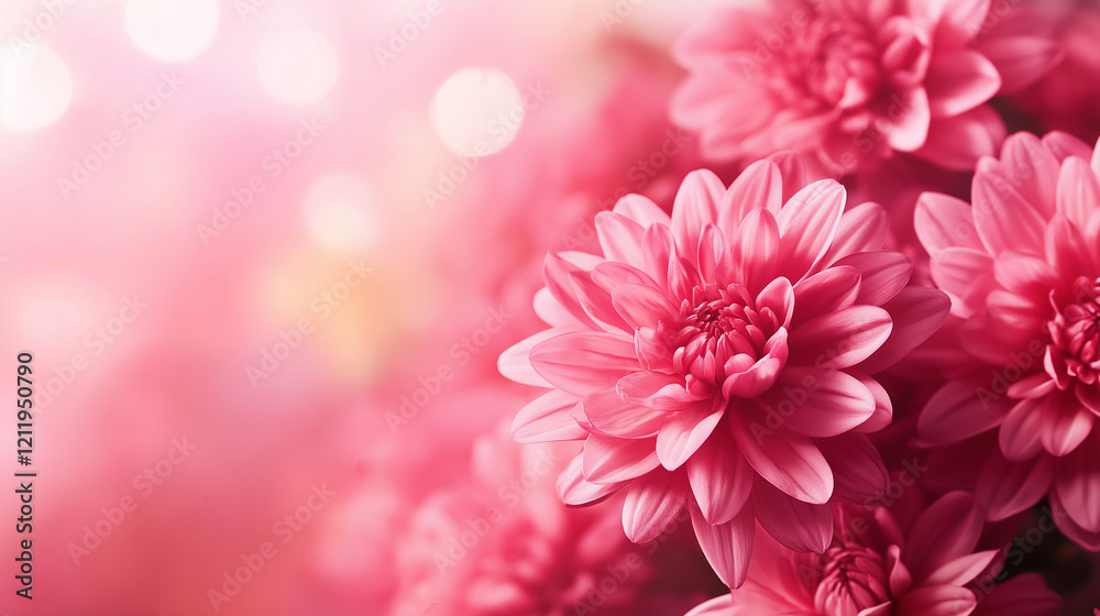 Fototapeta premium aclose up of large pink flowers background