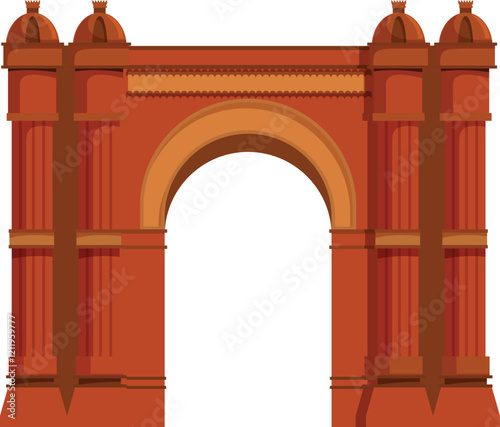 Arc de triomf in barcelona, showcasing its intricate design and historical significance as a symbol of the city's triumph photo