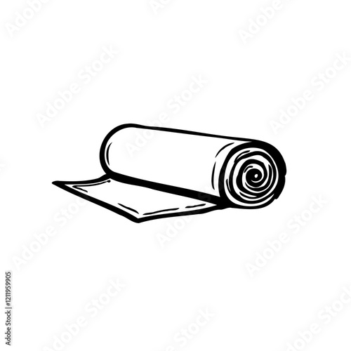 Rolled Up Fabric Material