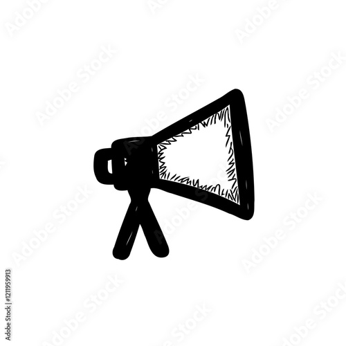 Hand Drawn Megaphone Icon