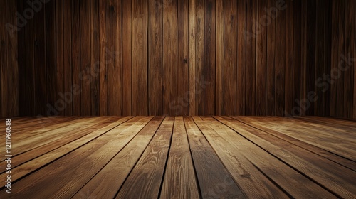 Timberwood Pine Textured Background with Vertical Wood Paneling and Floor Offering a Rustic Ambiance for Creative Design Projects photo