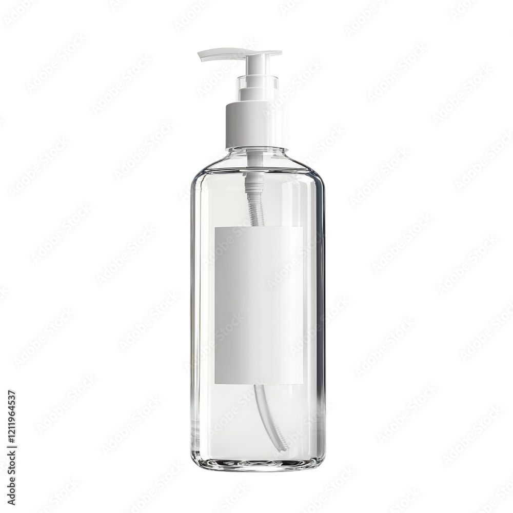 Clear Pump Bottle for Liquid Products Isolated on transparent background Clear Pump Bottle for Liquid Products Isolated on transparent background