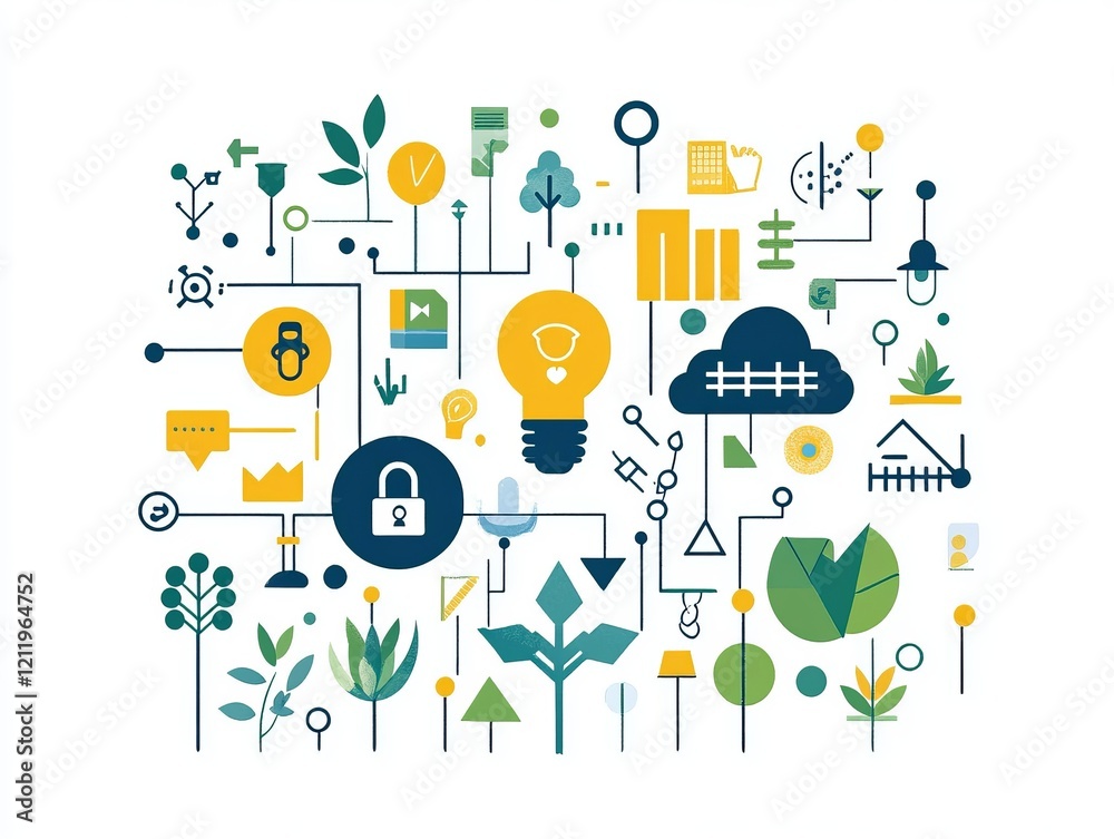 Fototapeta premium Environmental, Social, and Governance Conceptual Vector Illustration