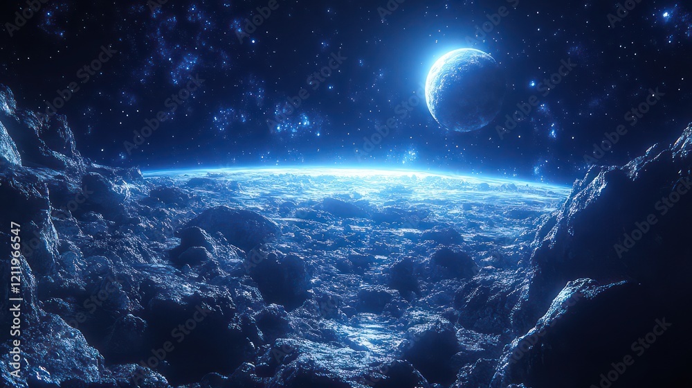 Celestial Landscape: A Breathtaking View of an Alien World Celestial Landscape: A Breathtaking View of an Alien World