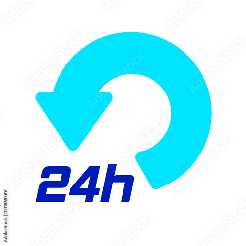 24 h duo tone icon for illustration