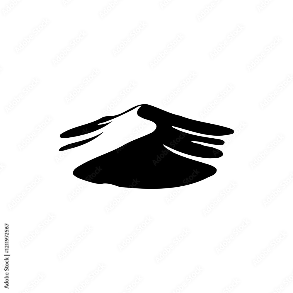 Obraz premium Sand Dune Silhouette Graphic