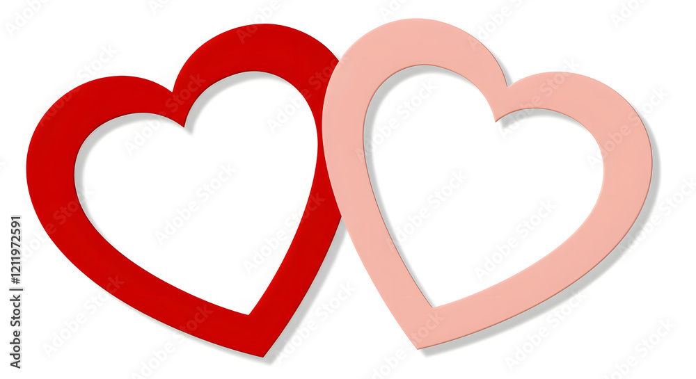 Two hearts joined together in a graphic. Two hearts joined together in a graphic.