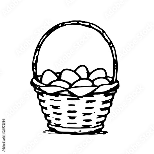Eggs in a Basket Illustration
