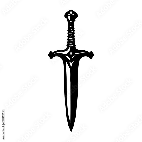 Elegant Black Dagger Design
