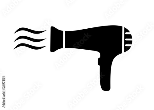 vector illustration of hair dryer with trendy design