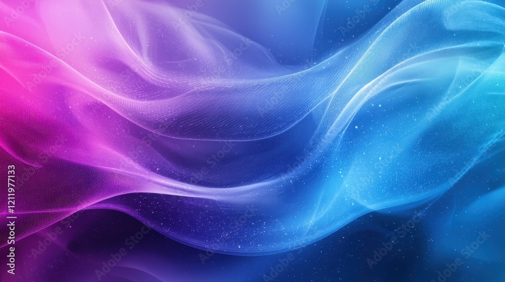 Obraz premium Colorful Abstract Background with Flowing Waves of Light in Pink and Blue Hues, Perfect for Creative Designs and Digital Art Projects