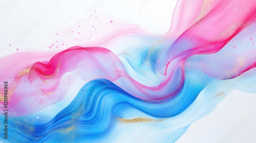 Soft Flowing Abstract Background with Pink and Blue Waves of Colorful Elegance Soft Flowing Abstract Background with Pink and Blue Waves of Colorful Elegance