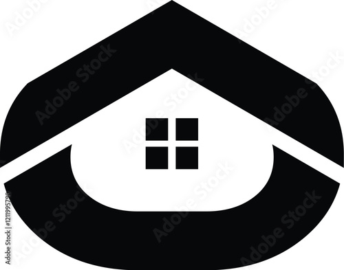 window icon, letter o home, home logo, building logo, real estate logo with vector file