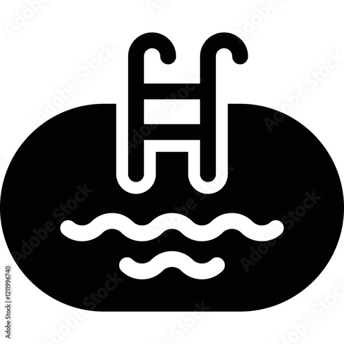 Simple vector icon swimming pool