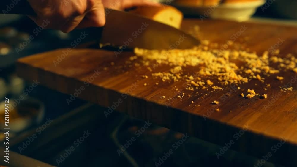 Mastering the Art of Slicing Perfect Homemade Bread in a Cozy Kitchen Environment Mastering the Art of Slicing Perfect Homemade Bread in a Cozy Kitchen Environment