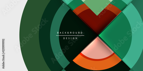 Target circle geometric abstract shapes. Vector Illustration For Wallpaper, Banner, Background, Card, Book Illustration, landing page