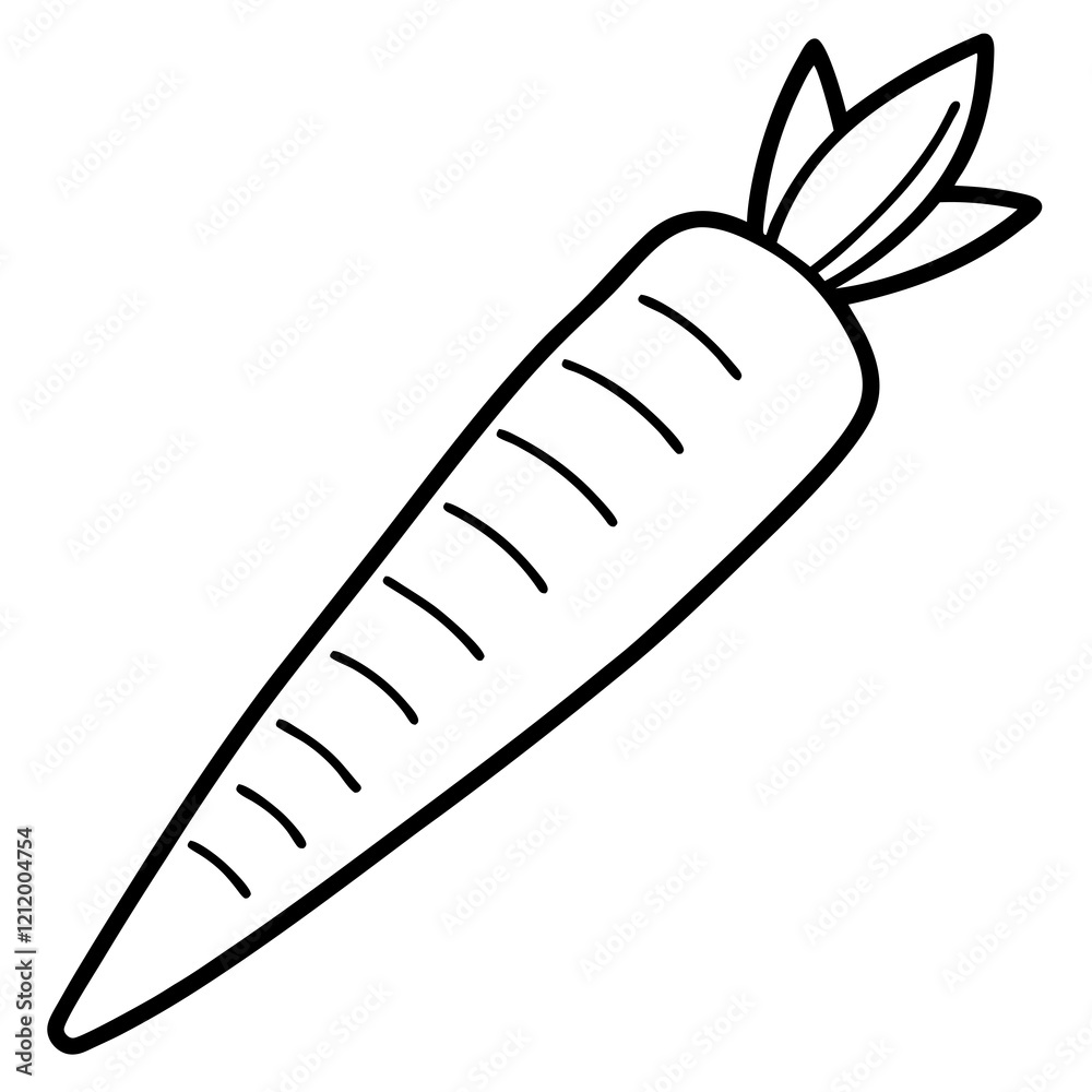 Carrot Silhouette in Bold Vector Design Carrot Silhouette in Bold Vector Design