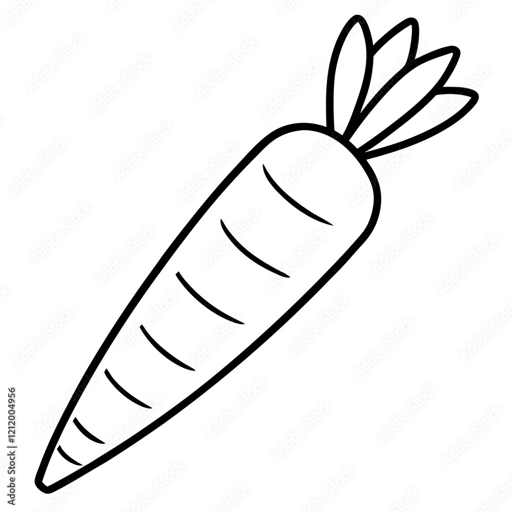 Carrot Silhouette in Bold Vector Design Carrot Silhouette in Bold Vector Design