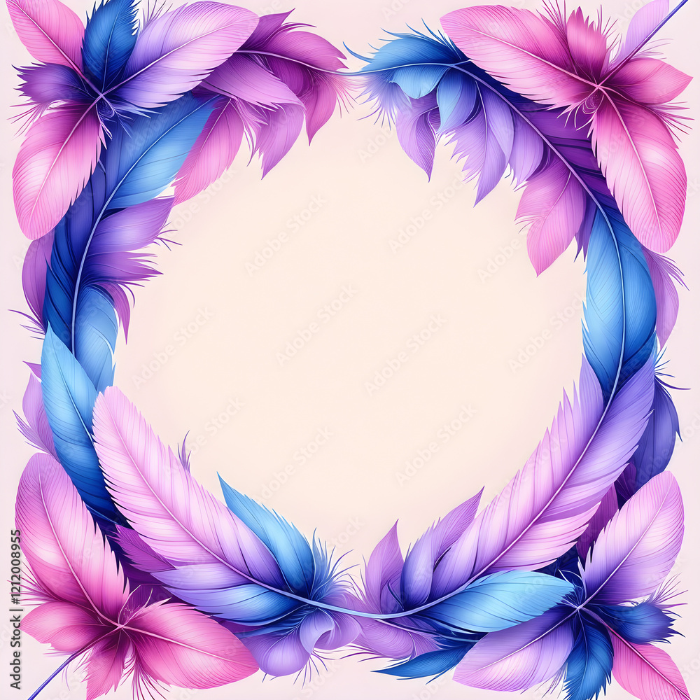 Obraz premium feather frame