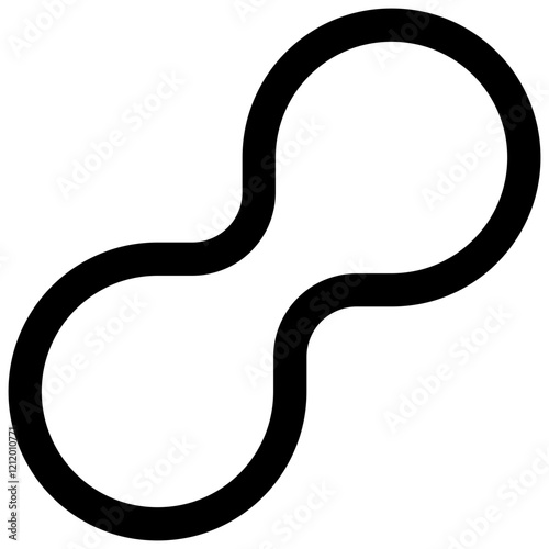 Neubrutalist shape. Editable stroke vector icon.