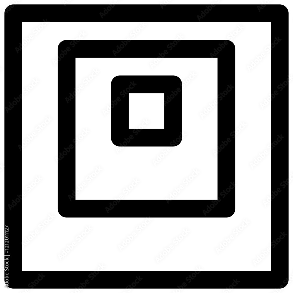 Neubrutalist shape. Editable stroke vector icon. Neubrutalist shape. Editable stroke vector icon.