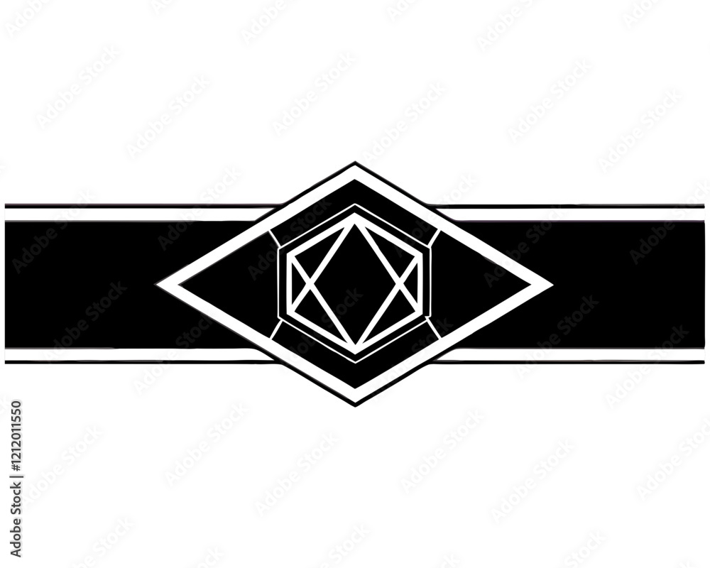 Geometric Black and White Diamond Design Emblem Geometric Black and White Diamond Design Emblem