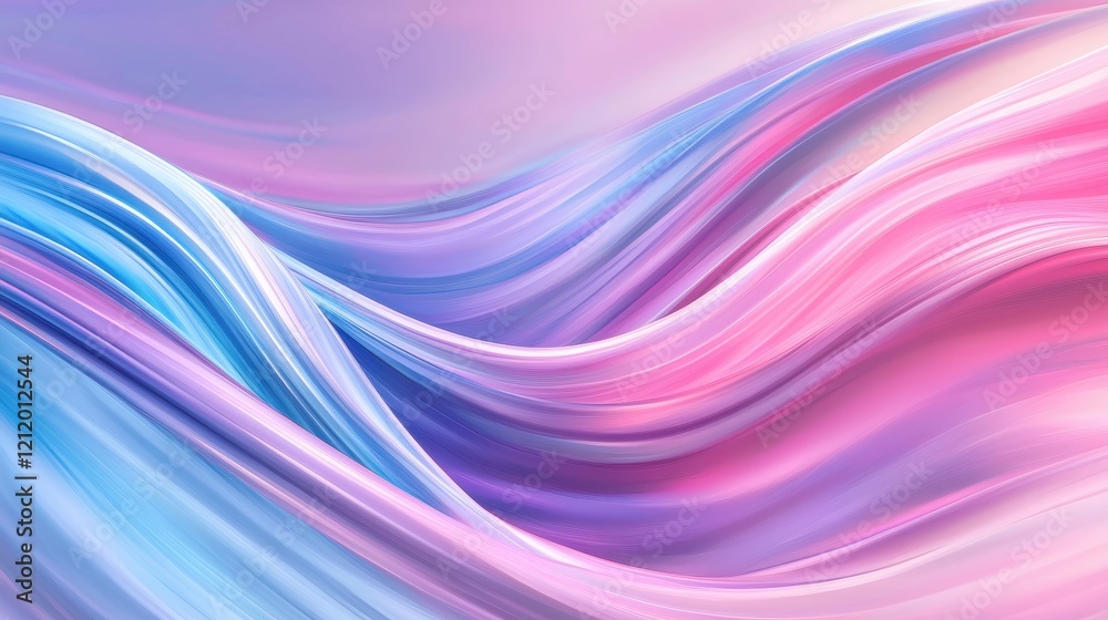 Abstract Flowing Waves in Gradient Shades of Blue and Pink, Representing Movement, Energy, and Tranquility with a Soft, Dreamy Background for Creative Designs Abstract Flowing Waves in Gradient Shades of Blue and Pink, Representing Movement, Energy, and Tranquility with a Soft, Dreamy Background for Creative Designs
