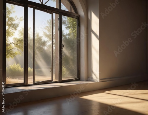 Natural sunlight creating organic window shadow  shadow  sunlight  background  natural  wall