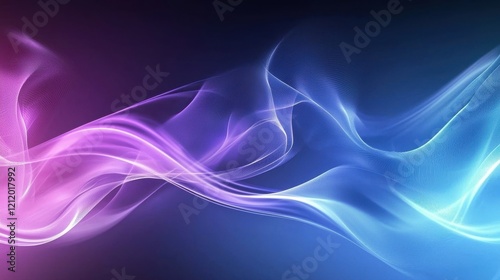 Ethereal Waves of Colorful Light Flowing Across a Dark Background Capturing the Essence of Motion and Fluidity in a Vibrant Abstract Design