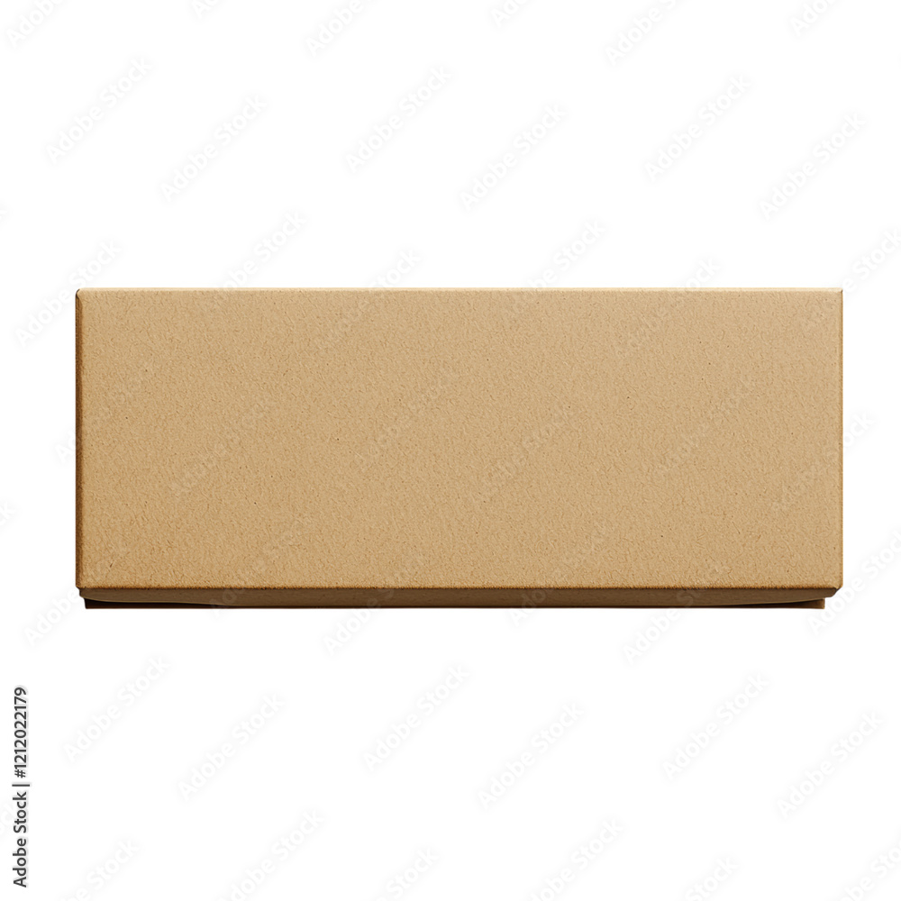 Minimalist Brown Box on White Background Isolated on transparent background Minimalist Brown Box on White Background Isolated on transparent background