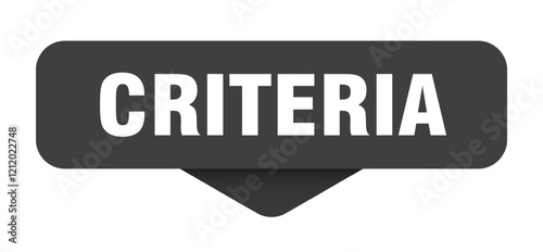 criteria sticker. criteria sign on transparent background