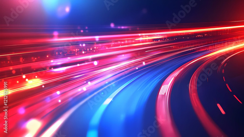 Speed, light trails, night, motion, digital, data, futuristic, abstract, background, website