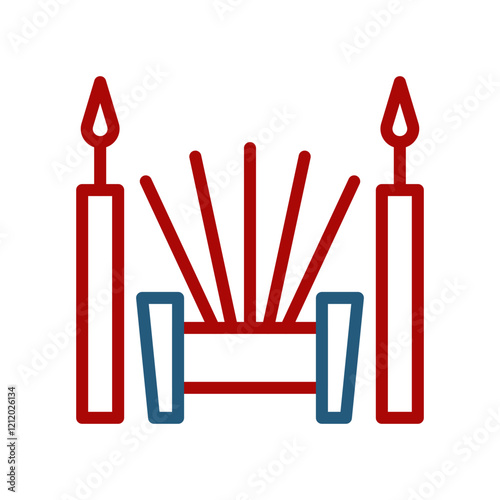 Incense Burner Candles Icon Design
