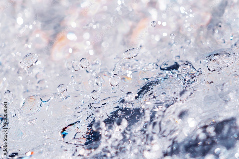 A close-up view of water splashing over rocks A close-up view of water splashing over rocks