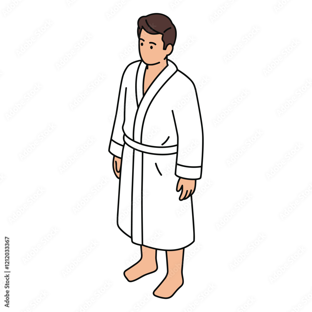a man in a white robe isolated vector object a man in a white robe isolated vector object