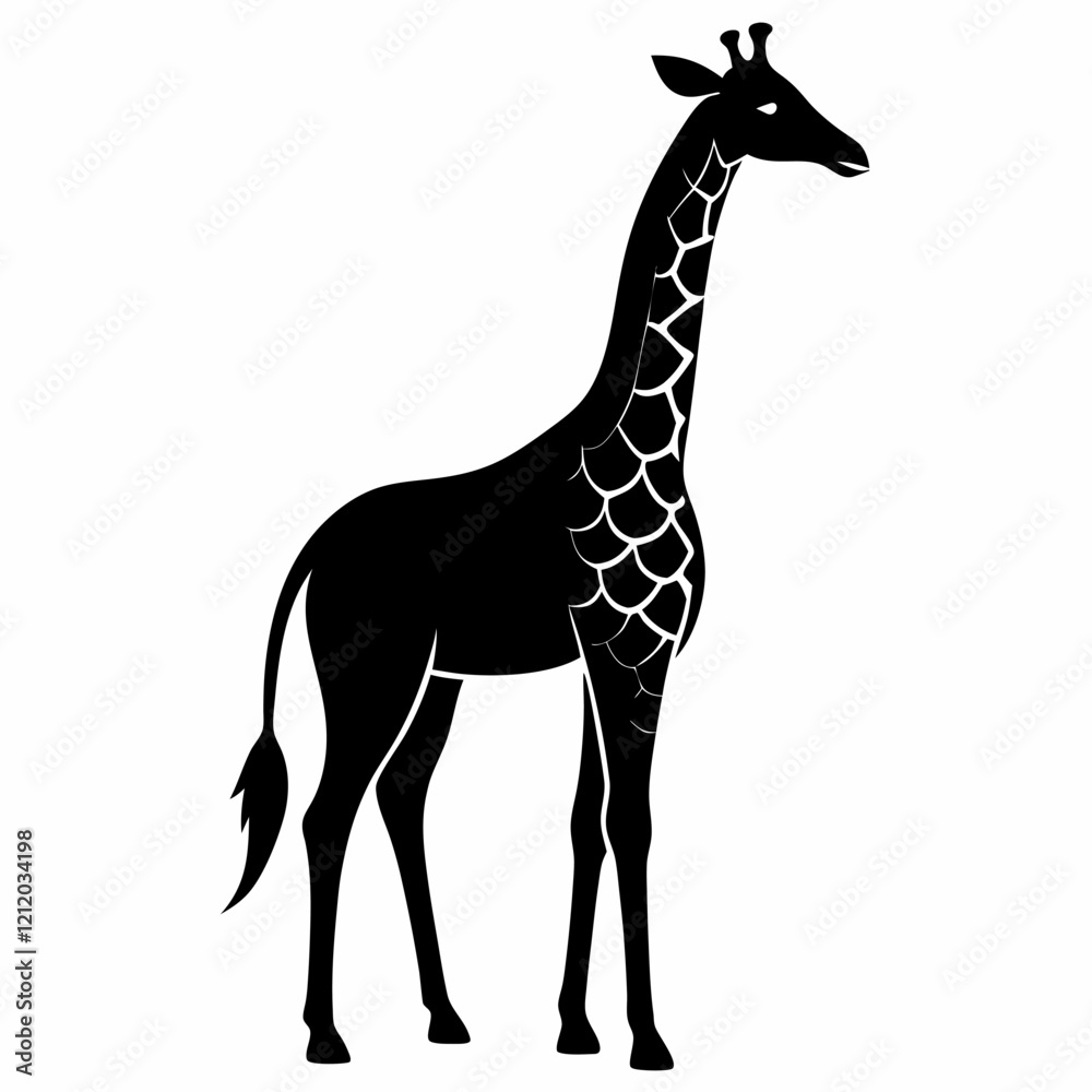 giraffe isolated on white